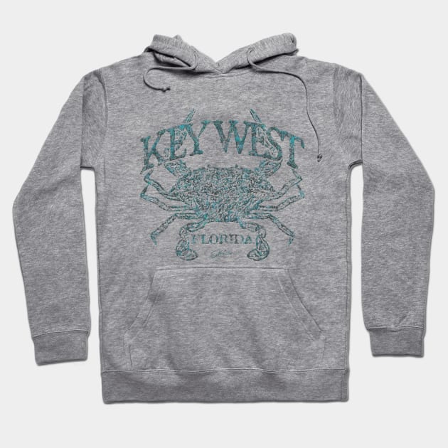 Key West, FL, Blue Crab Hoodie by jcombs